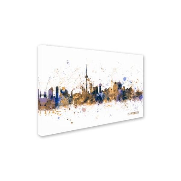 Michael Tompsett 'Toronto Canada Skyline Purple' Canvas Art,30x47